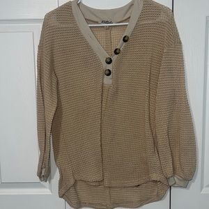 brown button long sleeve